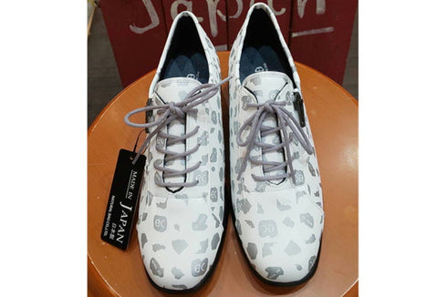 【ナチュラルバック 5283 オフホワイト】サイドジップ靴紐シューズ